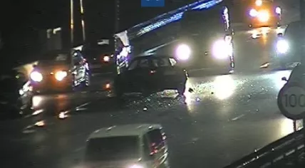 An accident on the A2 toward Den Bosch near Vucht, 12 January 2023
