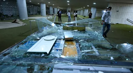 Damage to Brazil's National Congress in Brasilia after an attempted coup, 8 January 2023