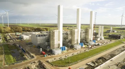 Gasunie's nitrogen installation near the village of Zuidbroek in Groningen