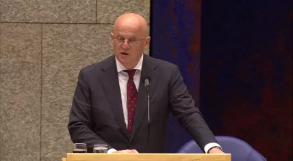 Justice and Security Minister Ferd Grapperhaus during the debate in the Tweede Kamer on the Cabinet’s plans to take a tougher stance against organized crime. 27 May 2021