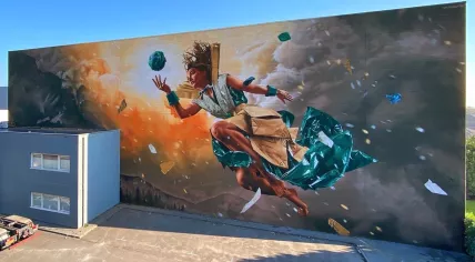 Mural Trashure on Centaurusweg in Tilburg by Studio Giftig