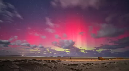 Northern lights photographed from Terschelling, 26 February 2023
