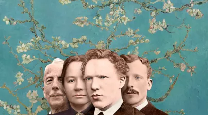 Van Gogh family in front of Almond Blossom - Choosing Vincent