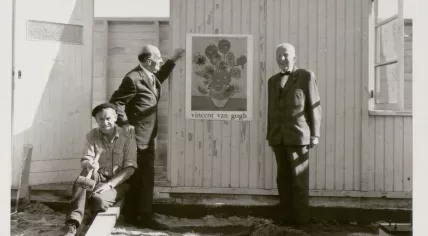 Vincent van Gogh, ‘the Engineer’ (right) at the Van Gogh Museum building site, 1970
