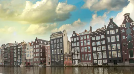 Amsterdam homes over a canal