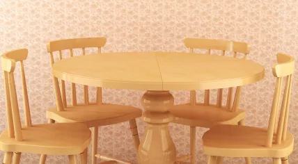 Round table with chairs 