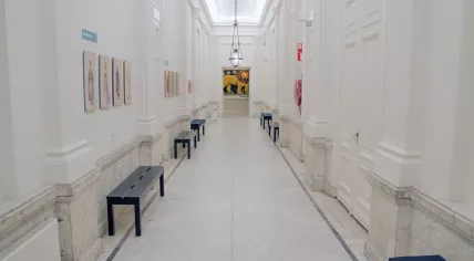 A hallway inside the Allard Pierson Museum in Amsterdam. 2018
