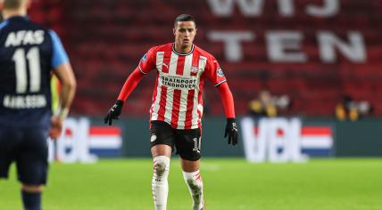 Mohamed Ihattaren during a match with PSV in Eindhoven against AZ Alkmaar. 13 January 2021