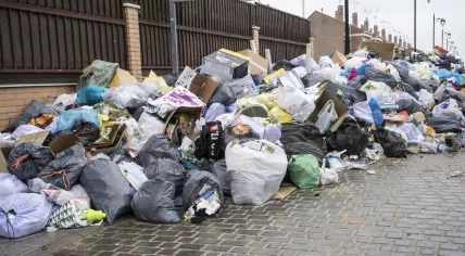 Trash piling up