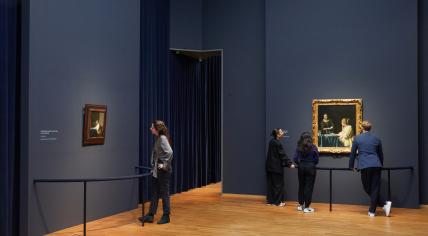 The final set-up of the Vermeer exhibition at the Rijksmuseum. February 2023