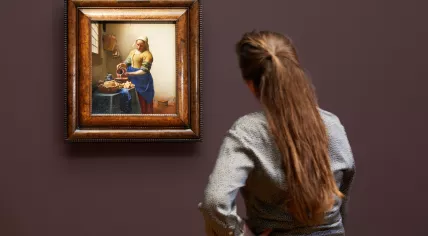 The final set-up of the Vermeer exhibition at the Rijksmuseum. February 2023