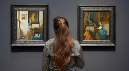 Two Vermeer paintings as part of a special exhibition at the Rijksmuseum. February 2023