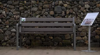 Bench made from elephant dung at Artis Zoo