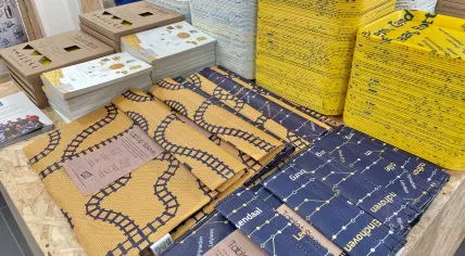 Products sold at the NS Upcycle shop at Rotterdam Central Station