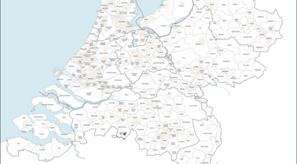 Map of the Dutch municipalities as of January 2023.