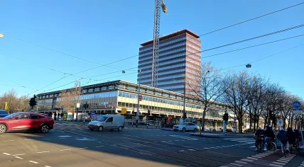 De Nederlandsche Bank during renovations, 28 January 2023