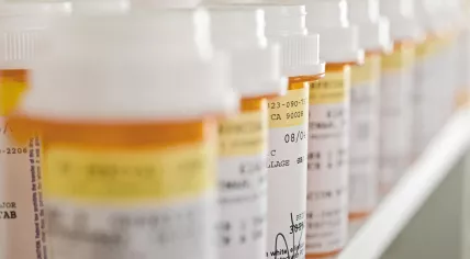 Closeup of prescription drugs