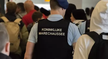 Koninklijke Marechaussee at Schiphol Airport