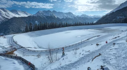 Winter mountain landscape at the Kappl ski resort, Austria