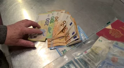 Suitcases full of glass eels seized at Schiphol Airport. 28 February 2023