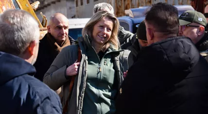 Dutch Defense Minister Kajsa Ollongren visiting the bombarded port cities of Mykolaiv and Odesa in Ukraine, March 2023