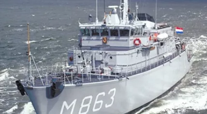Stock photo of the Alkmaar-class mine hunter Zr.Ms. Vlaardingen