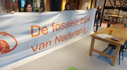 Extinction Rebellion activists protest at ING bank
