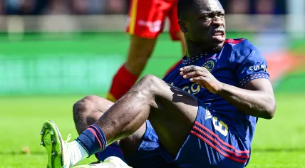 Brian Brobbey of Ajax during the Dutch eredivisie match between Go Ahead Eagles and Ajax in De Adelaarshorst on 2 april 2023 in Deventer, Netherlands.