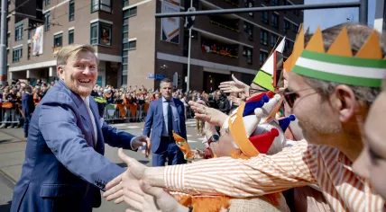 King Willem-Alexander enjoying King's Day in Rotterdam, 27 April 2023