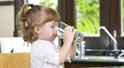 Child drinking water