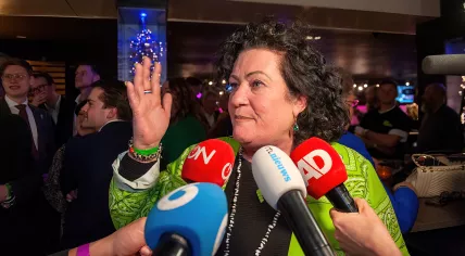 BBB leader Caroline van der Plas on the night of the Provincial Council elections, 15 March 2023