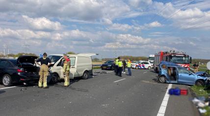 Traffic accident on the A73. Five people injured.