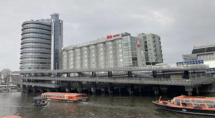 The bicycle flat next to Amsterdam Central Station