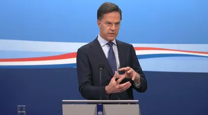 Prime Minister Mark Rutte during his weekly press conference on 14 April 2023