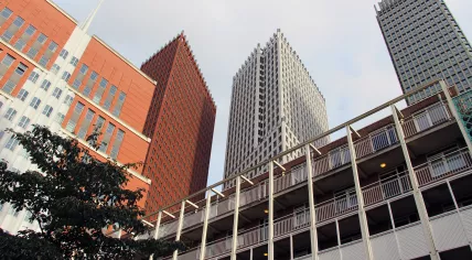 The Ministry of Security and Justice and the Ministry of the Interior and Kingdom Relations located on Turfmarkt in The Hague. 12 October 2017.