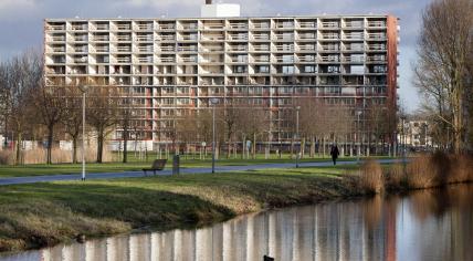 An apartment block in Rotterdam in September 2015