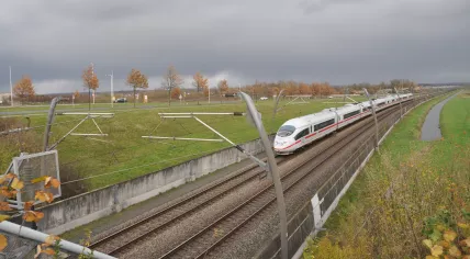 A Deutsche Bahn ICE train on the Betuwe route