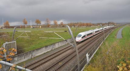 A Deutsche Bahn ICE train on the Betuwe route