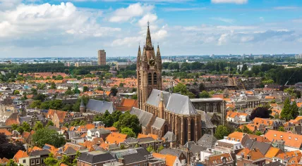 Panoramic view of Delft