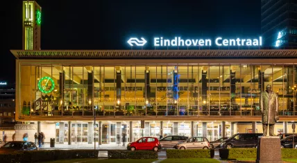Exterior of the Eindhoven Central Station. 7 January 2023