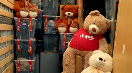 iLost shelf with lost items.