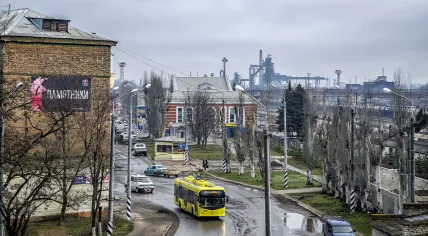 A street in Kramatorsk, Ukraine