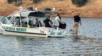 Calaveras County Sheriff's Office searching for Sina Maleki's body in the New Melones Lake in California, 22 June 2023