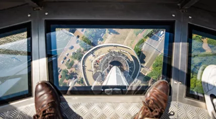 Euromast Rotterdam opens its glass-floored elevator, Euroscope, 8 July 2023