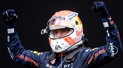 Max Verstappen (Red Bull Racing) celebrates his victory during the Grand Prix of Austria at the Red Bull Ring on 02 july 2023 in Spielberg, Austria.