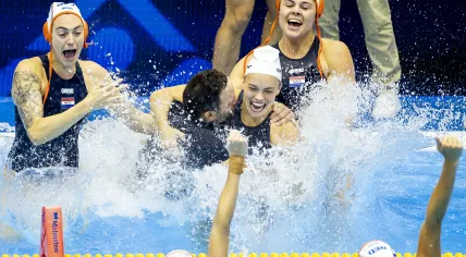 The Dutch water polo players have won the world title in Fukuoka for the second time in history, 28 July 2023