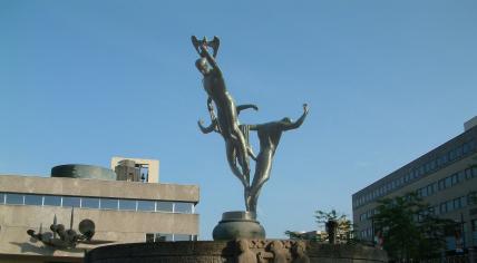 Liberation Monument on the Stadhuisplein in Eindhoven.