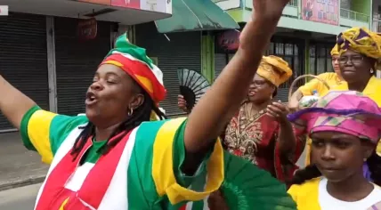 Bigi Spikri, colorful parade on Keti Koti in Suriname, 2018. 