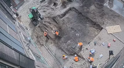 Archaeologists found three skeletons during archaeological research for the Binnenhof renovations in The Hague, 12 July 2024