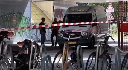 Police investigating a shooting at Bullewijk metro station in Amsterdam, 24 June 2023
